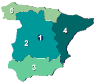 Clickable map of Spanish courses in Spain
